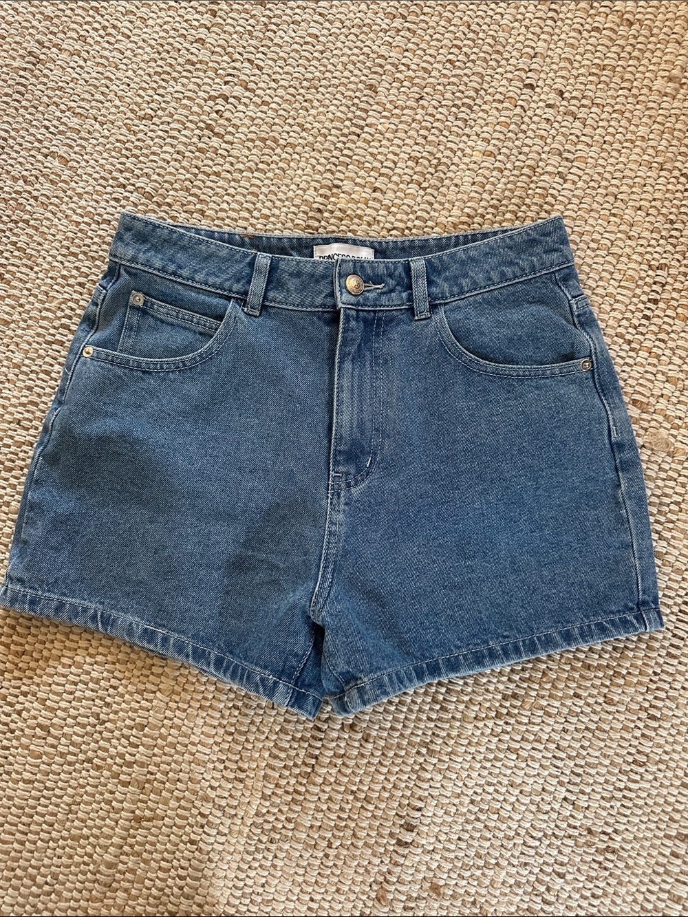 Princess Polly Classic High-Rise Denim Shorts - Blue